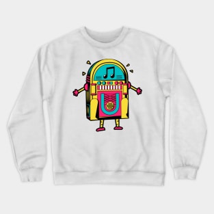 Retro Jukebox Robot The JukeBot Crewneck Sweatshirt